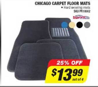 Autobarn Chicago carpet floor mats offer