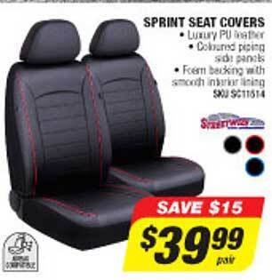Autobarn Sprint seat covers offer