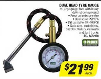 Autobarn Dual head tyre gauge offer