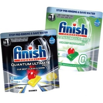 IGA Finish quantum ultimate pro dishwasher tablets 32 pack or 0% 34 pack selected varieties offer