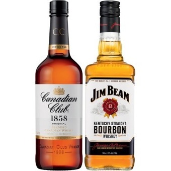 IGA Canadian club whisky or jim beam white label bourbon 700ml offer