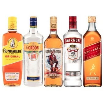 IGA Bundaberg rum u.p, gordon’s gin, captain morgan spiced gold rum, smirnoff vodka red label or johnnie walker red label scotch offer