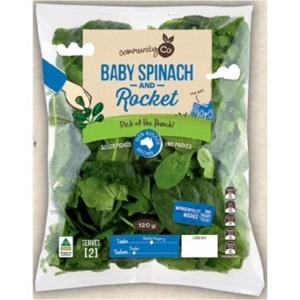 IGA Community co spinach & rocket 120g offer
