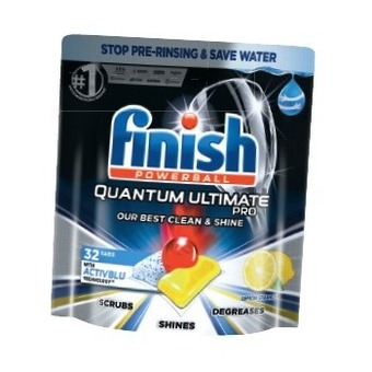 IGA Finish quantum ultimate pro dishwasher tablets 32 pack or 0% 34 pack selected varieties offer