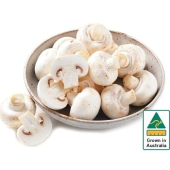 IGA Australian medium white button mushrooms offer