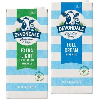 IGA Devondale long life milk 2 litre selected varieties offer