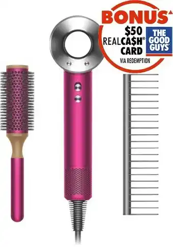 The Good Guys Dyson Supersonic - Fuchsia with Brush and Comb offer