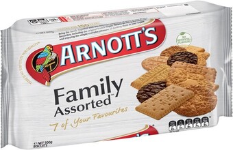 Arnott’s family assorted biscuits 500g