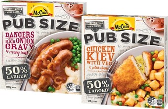 IGA Mccain pub size frozen meal 480-500g selected varieties offer