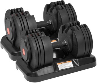 Coles 2x 20kg gen2 adjustable dumbbells by powertrain offer