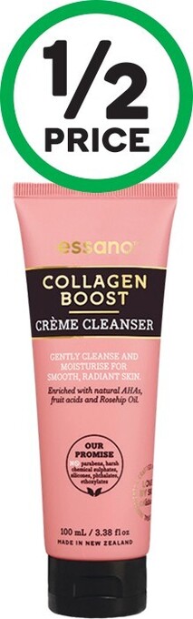 Woolworths Essano collagen boost creme cleanser 100ml offer