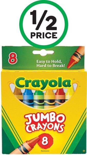 Woolworths Crayola jumbo crayons pk 8 offer