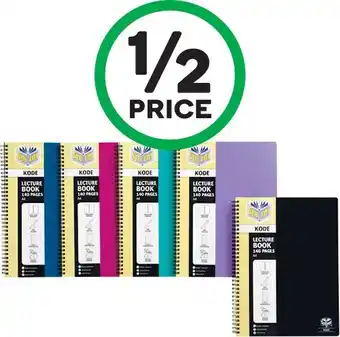 Woolworths Spirax kode lecture book a4 pages 140 assorted offer