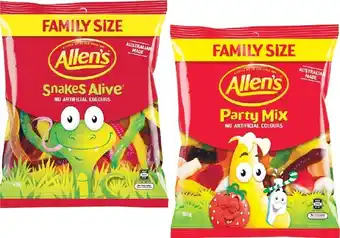 Woolworths Allen’s family bags 300-465g offer