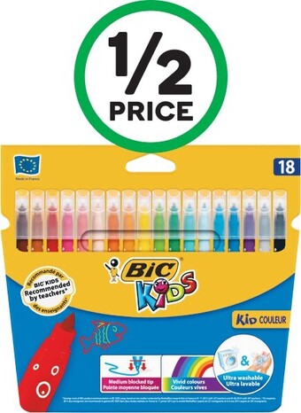 Woolworths Bic kids couleur felt pens pk 18 offer