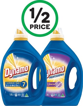 Woolworths Dynamo laundry liquid 1.8 litre offer