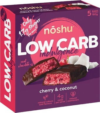 Woolworths Noshu low carb bars 160g pk 5 offer