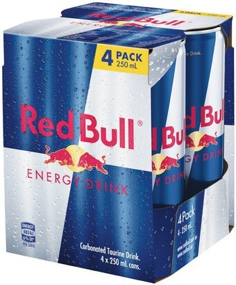 Woolworths Red bull energy drink 4 x 250ml offer