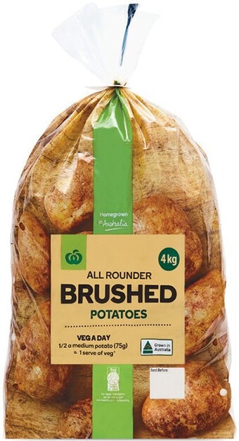 Woolworths Australian brushed potatoes 4 kg pack offer
