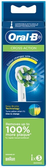 Woolworths Oral-b cross action replacement brush heads pk 3 offer