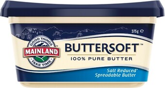 Woolworths Mainland butter soft 375g offer
