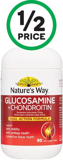 Woolworths Nature's way glucosamine + chondroitin joint repair dual action pk 90* offer