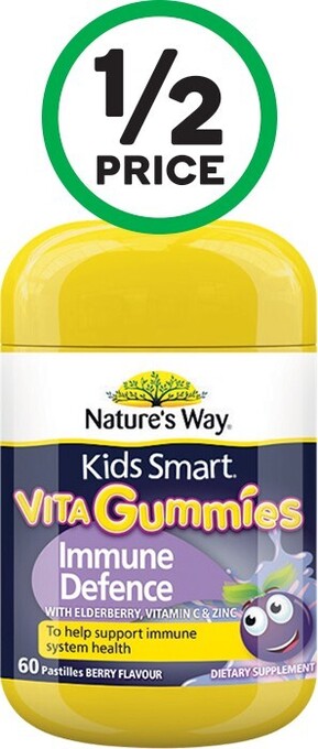 Woolworths Nature's way kids vita gummies immunity pk 60* offer