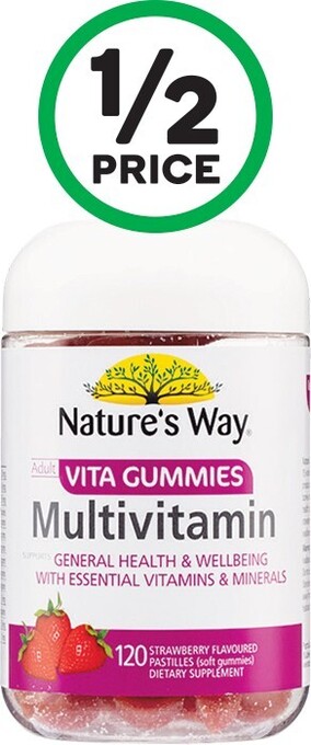 Woolworths Nature's way vita gummies for adults multivitamin pk 120* offer
