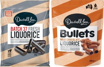 Coles Darrell lea bullets, twists, balls or liquorice 140g-280g offer