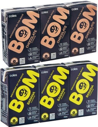 Coles Coles bom liquid breakfast 3x250ml offer