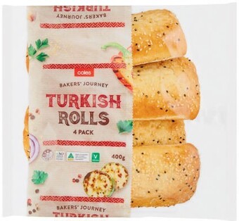 Coles Coles turkish pide or rolls 400g offer