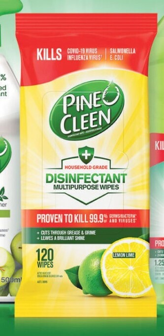 Coles Pine o cleen wipes 120 pack offer