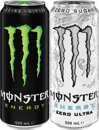 Coles Monster green or ultra energy drink 500ml offer