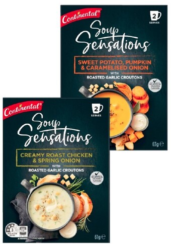 Coles Continental sensations soup 2 serve 48g-70g offer