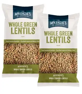 Coles Mckenzie’s whole green lentils 375g offer