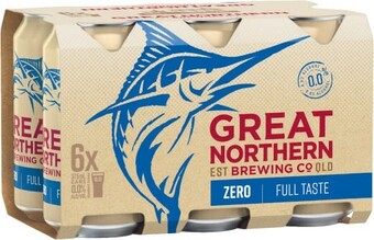 Coles Great northern zero 6x375ml offer