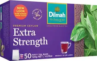 Dilmah extra strength tea bags 50 pack