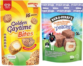 Coles Streets ice cream bites 160ml-279ml offer