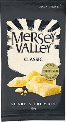 Coles Mersey valley cheddar cheese 180g offer