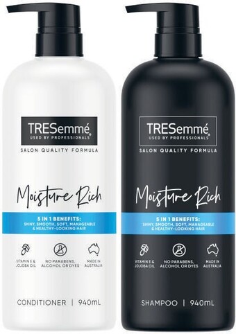 Coles Tresemmé shampoo or conditioner 940ml offer