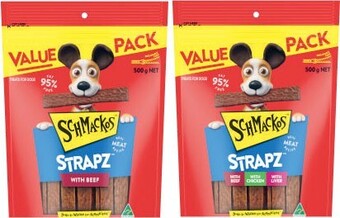 Coles Schmackos dog treats 500g offer