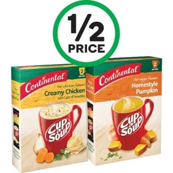 Woolworths Continental cup a soup 40-75g pk 2 offer