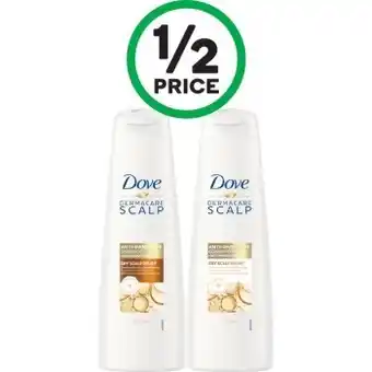 Woolworths Dove dermacare shampoo or conditioner 300ml offer