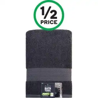 Woolworths Inspire premium organic bath towel offer