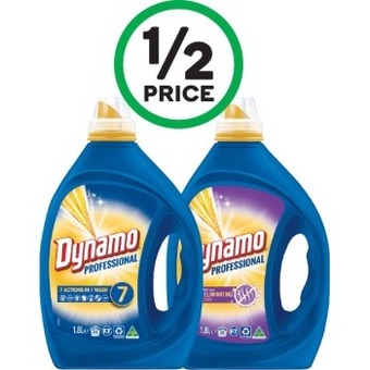 Woolworths Dynamo laundry liquid 1.8 litre offer