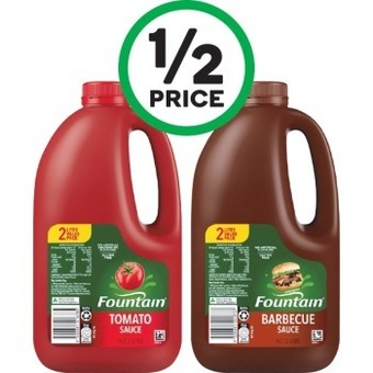 Woolworths Fountain sauce 2 litre offer