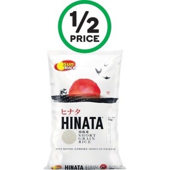 Woolworths Sunrice hinata short grain rice 5 kg offer