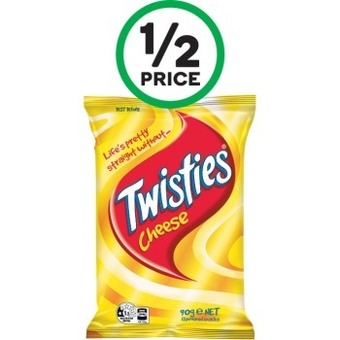 Woolworths Twisties cheese 90g offer