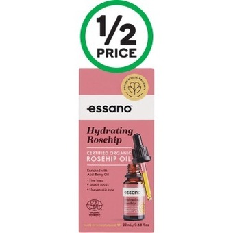 Woolworths Essano rosehip oil certified organic 20ml offer