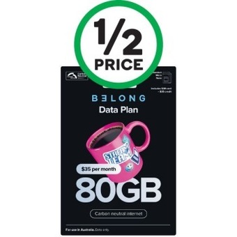 Woolworths Belong $35 data starter kit^ offer